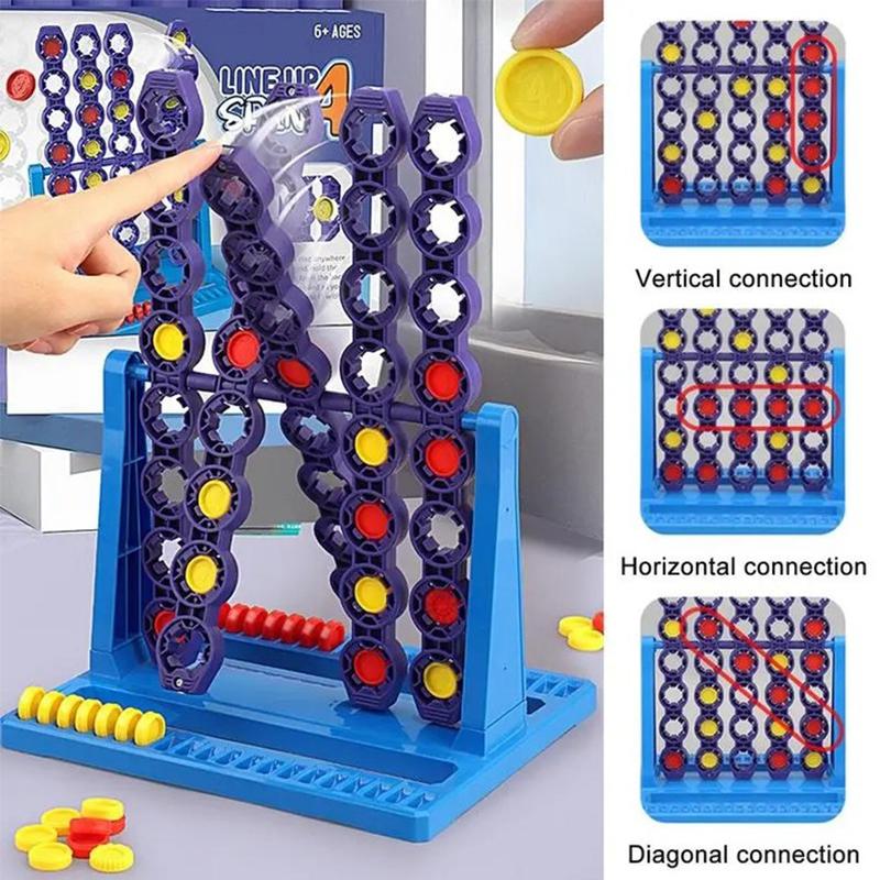 Connect 4 Spin Hra Čtyři v řadě Rotující šachovnice Deskové hry pro 2 hráče pro rodinu Děti Zábavná desková hra Logické hračky Dětský dárek