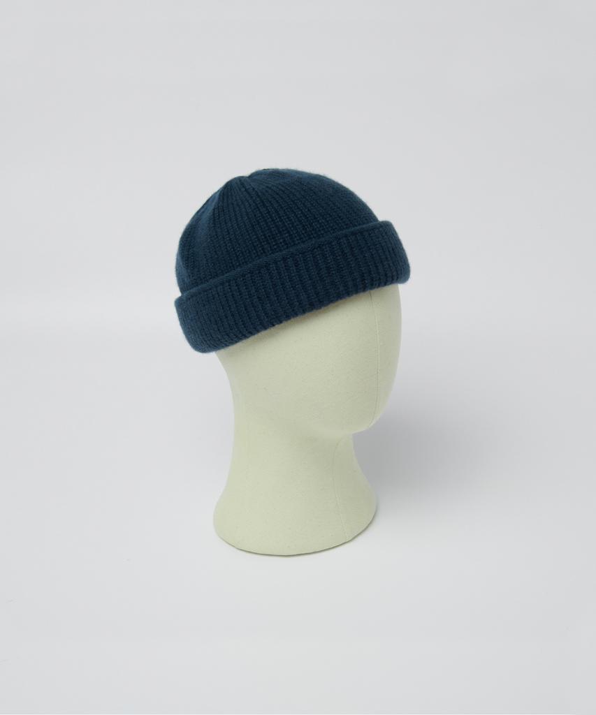 Lamolaeng Merino Wool Double Cuff Watchcap Navy