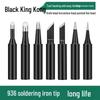 Black King Kong 936 Soldering Station 60W: 900M-K Knife Edge Internal Heating Electric Soldering Iron with Constant Temperature Horseshoe Tip.