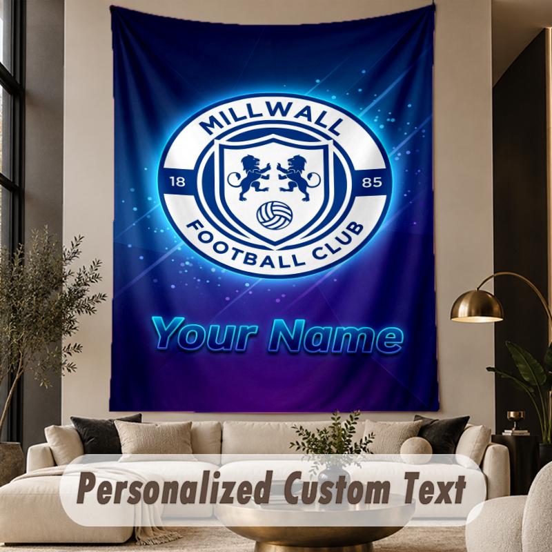 Custom Text Tapestry Millwall Print Wall Tapestry Indoor Living Room Wall Decor