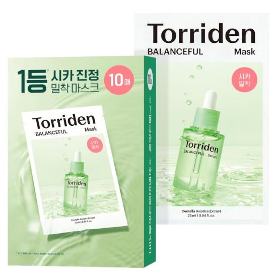 TORRIDEN Balanceful Cica Calming Mask (10 Sheets) — Soothing & Barrier-Strengthening Sheet Mask