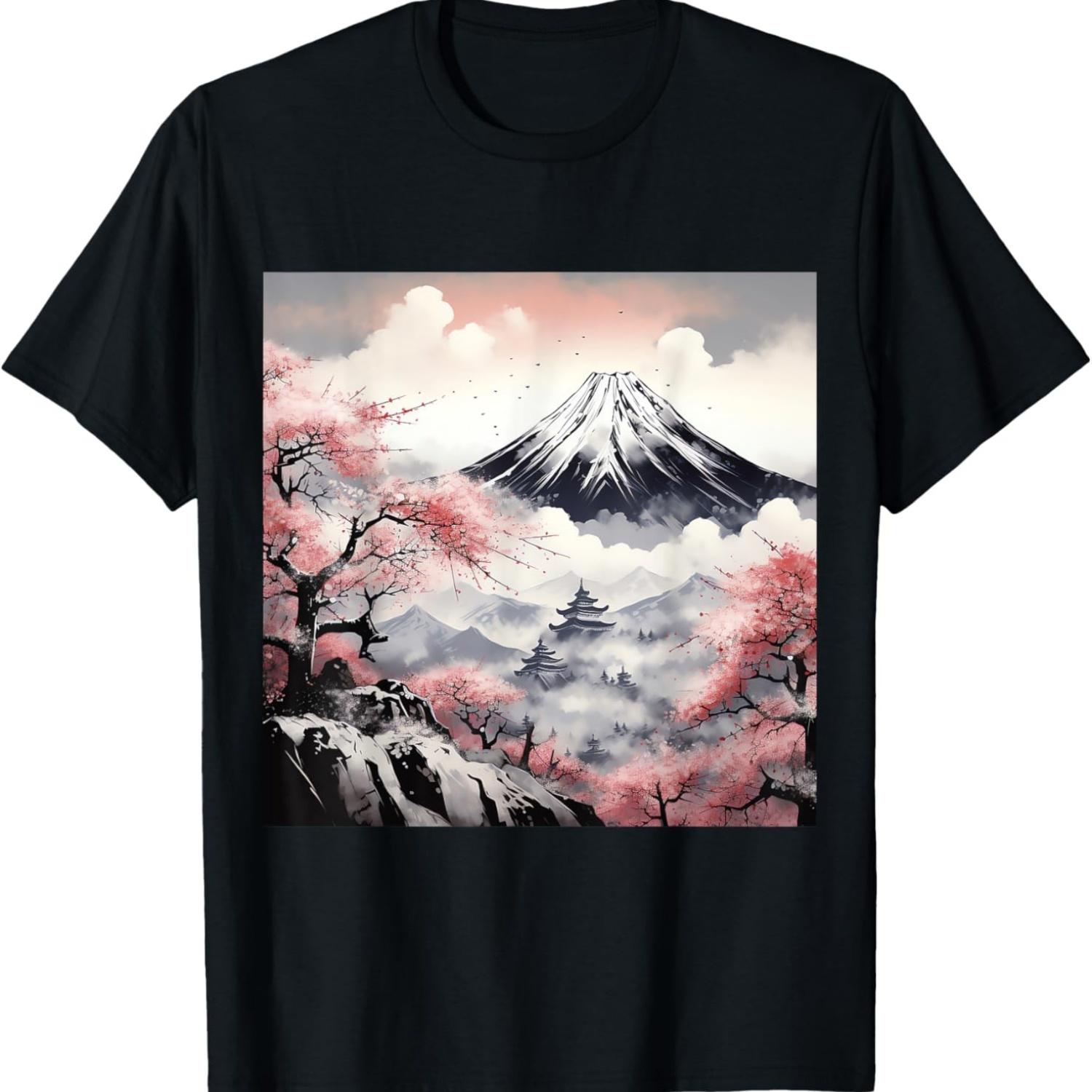 Zen Peaks Serenity Ethereal Ballet of Cherry Blossoms T-Shirt S