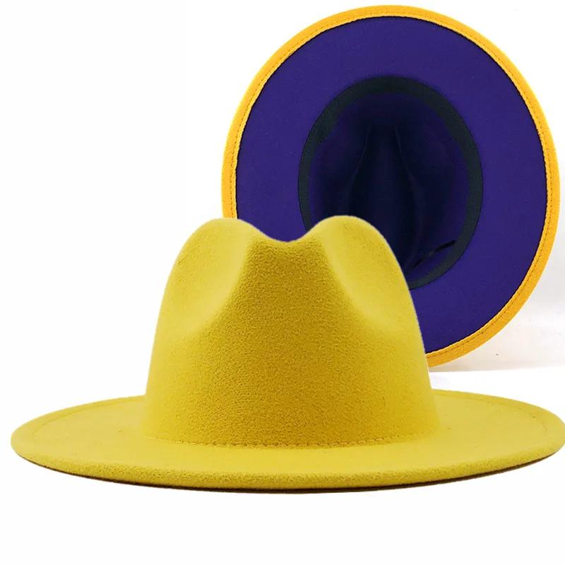 2025 Wool Felt Fedora Hat Wide Brim Jazz Party Hat for Women Men Autumn Winter Fashion