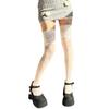 Stylish Long Boot Socks with Full Flower Lace Design for Women Sheer Colorful Fishnet Thigh High Over the Knee Stockings