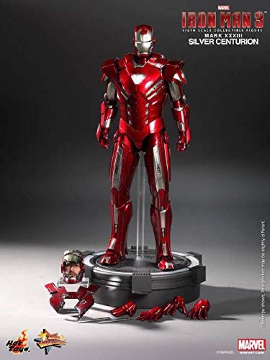 Movie Masterpiece Iron Man 3 Měřítková figurka Iron Man Mark 33 1/6 (Stříbrný centurion)