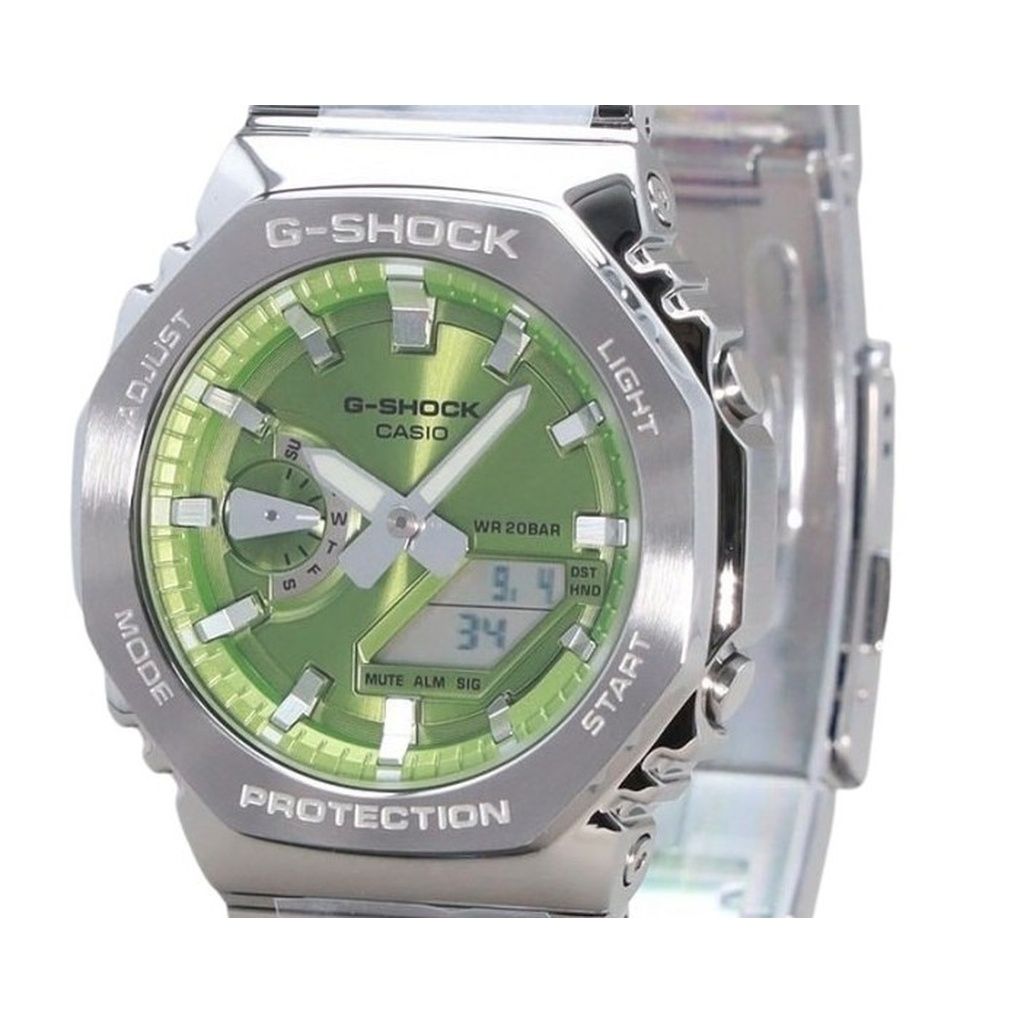 Casio Ceas de bărbați G-Shock G-Steel analog digital cu cadran verde cu quartz GM-2110D-3A 200M