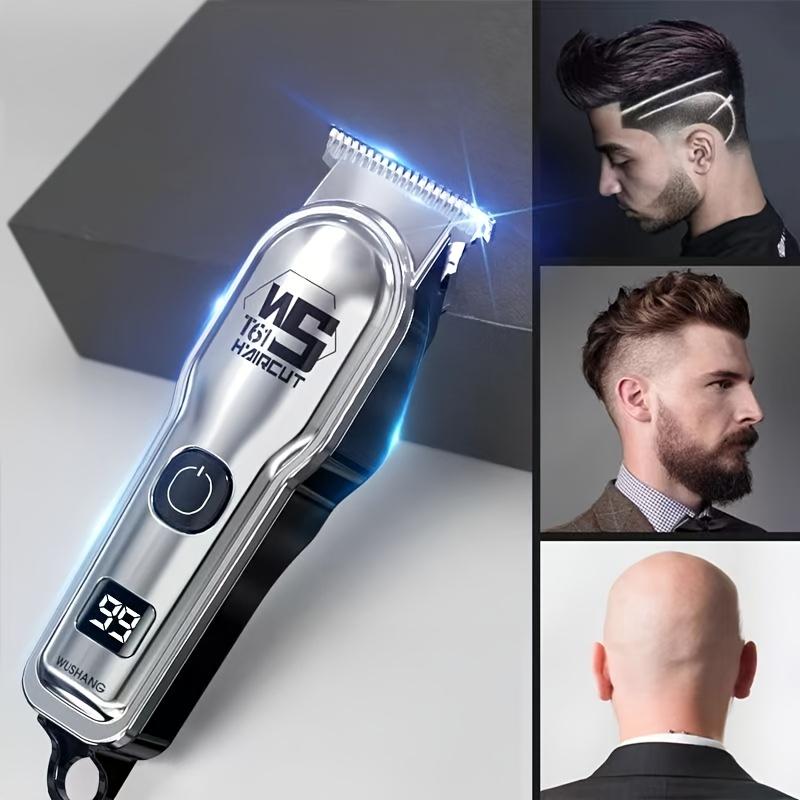 Portable electric hair clipper with USB charging for hair and beard trimming, suitable for families to give as a Father's Day or holiday gift to men