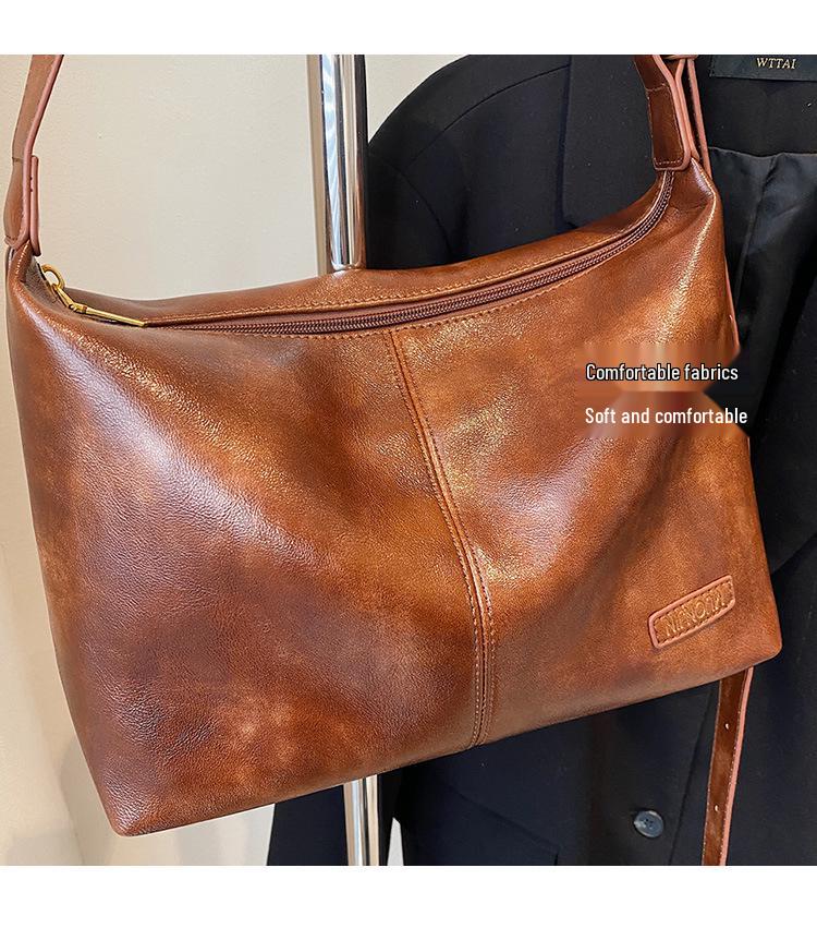 Women's Retro Versatile Large-Capacity Crossbody Tote Bag