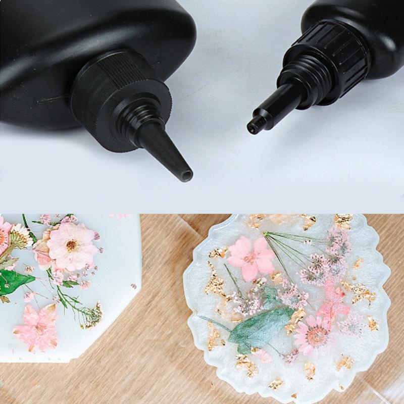 Resina Dura UV Cristallina Resina a Polimerizzazione Rapida Ultravioletta per Creazione di Gioielli Decorazione Artigianale, Colla Dura Trasparente