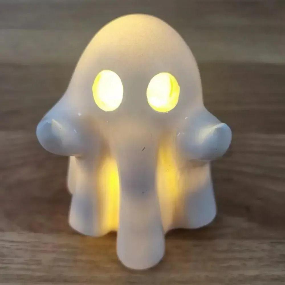 Resin Halloween Ghost Figurine Light Cartoon Atmosphere Lamp Ghost Sculpture Lantern  Party