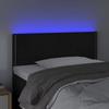 VidaXL Tête de Lit à LED Meuble de Chambre à Coucher Accessoire de Lit Simple Tête de Cadre de Lit Intérieur Noir 80x5x78/88 3121504
