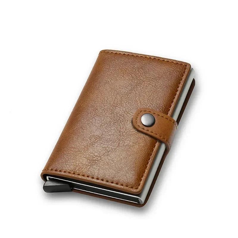 Rfid Business Credit Card Holders Men Wallet Smart Bank Cardholder Case Thin Slim Minimalist Wallet Purse Card Storage Organizer