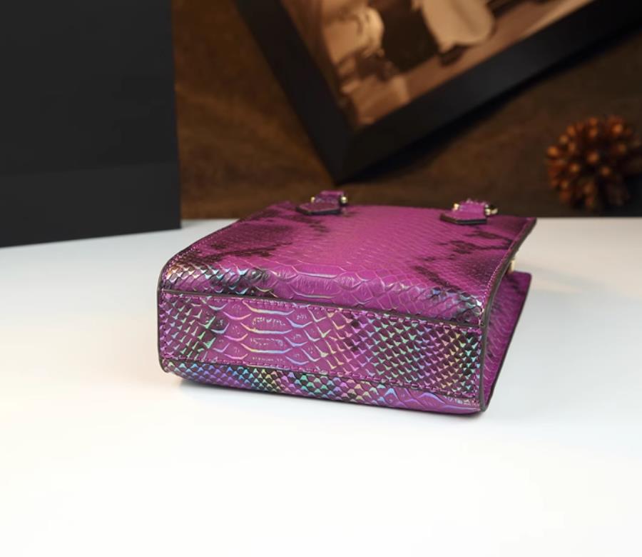 Fashion Snake Pattern Leather Women Handbag Small Versatile Mom Crossbody Bag 2025 New Shoulder Messenger Bags