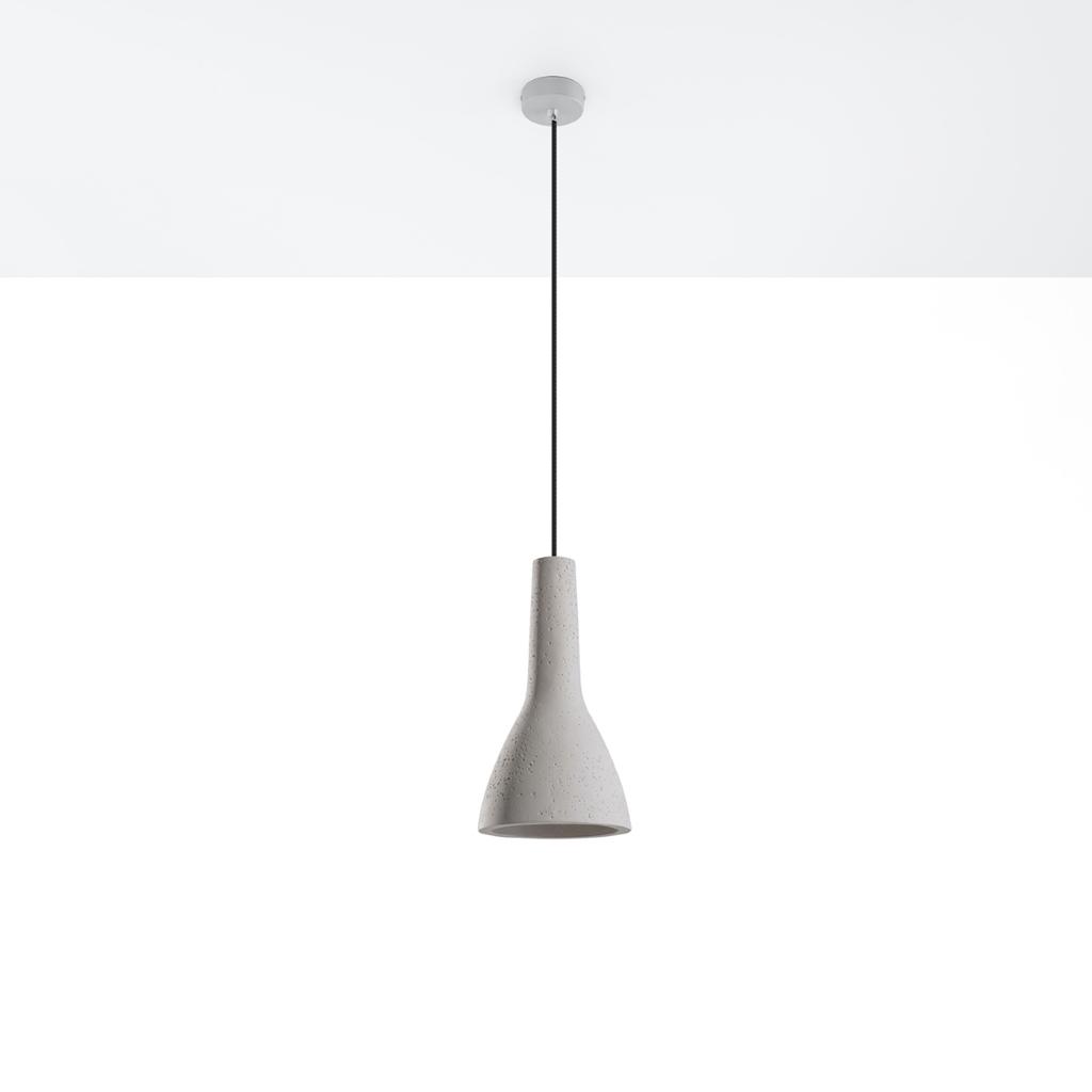 Lampa Wisząca Empoli 1 E27 Szary Beton Sollux Sl.0280