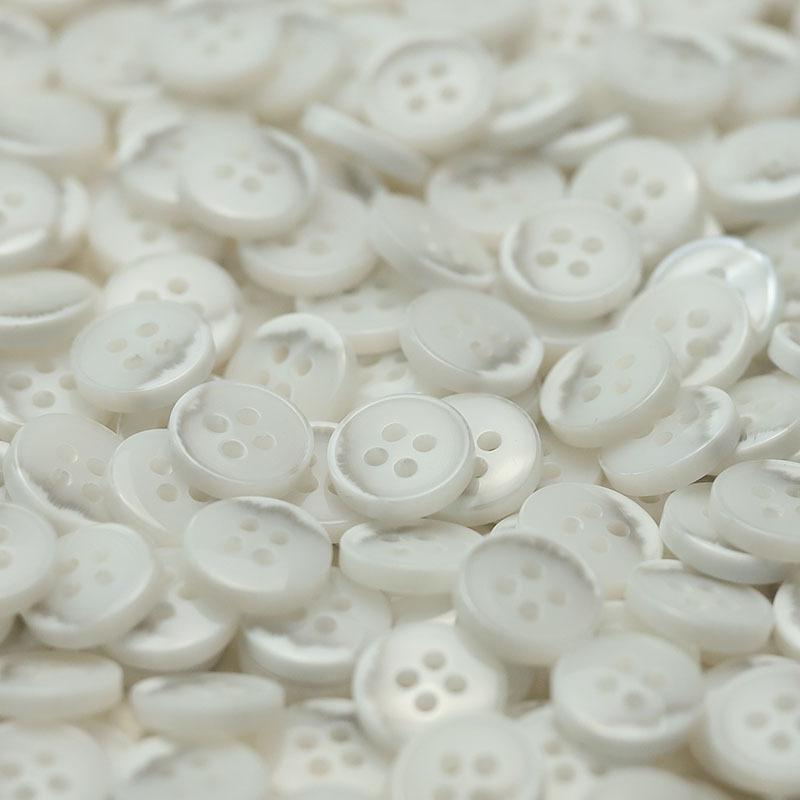 

Four-Eye Imitation Jade Resin Button White Clothing Button Long-Sleeved Knitted Cardigan Shirt Clothing Sleeve Collar Button 1 #[w2333 #four-eye focal edge white] 11mm