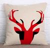 Christmas Deer Series Pattern Throw Pillow Cover With Short Plush Print Living Room Sofa Decoration Cushion Cover Pillow Covers