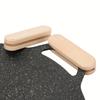 A Pair Solid Wood Flat Bottom Pot Insulation Handle Anti-Burn Portable Baking Pan Handle,Outdoor Grill Pan Handle Anti-Burn Pad