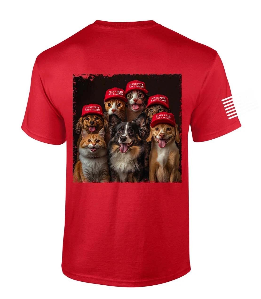 Trenz Shirt Company Make Pets Safe Again Funny Trump Short Sleeve T-Shirt S