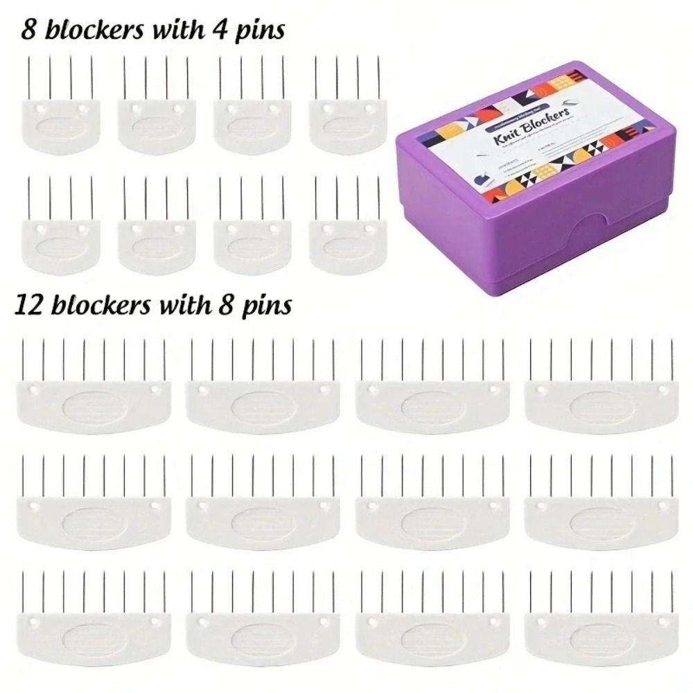 Rust-Proof Knitting Blockers Set Multiple Sizes Durable Blocking Combs Stainless Steel Blocking Mats Crocheting Supplies