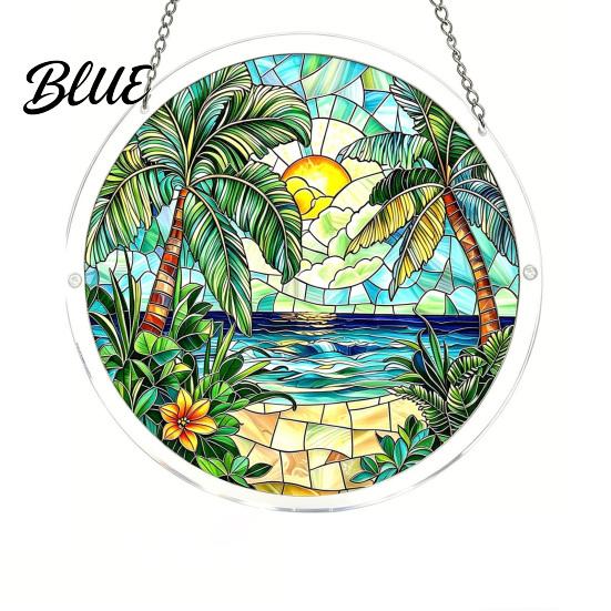 Dekorativer Sonnenfänger Geschenk Acryl Puzzlespiel Sonnenfänger Fensteraufhängung Set Buntglasstil DIY Handgemachte Dekoration Puzzles Haus Garten
