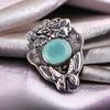 925 Solid Silver Semi Precious Gemstone Oxidised Designer Jewelry Pendant 1.37" CP-6