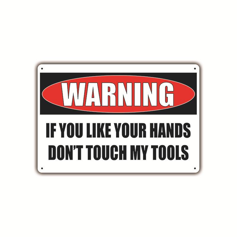 Vintage Tin Art of Courtyard Dog: Garden No - Entry Warning Sign for Home Decoration