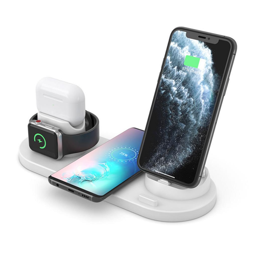 6 in 1 Wireless Charging Stand Phone Watch Earphone Wireless Charger Multifunctional Fast Charging Station