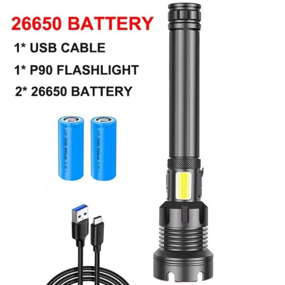 LED XHP160 Most Powerful Flashlight 8-core USB Rechargeable Torch Zoomable 26650 Battery Defensive Hand Lamp for Camping Hunting