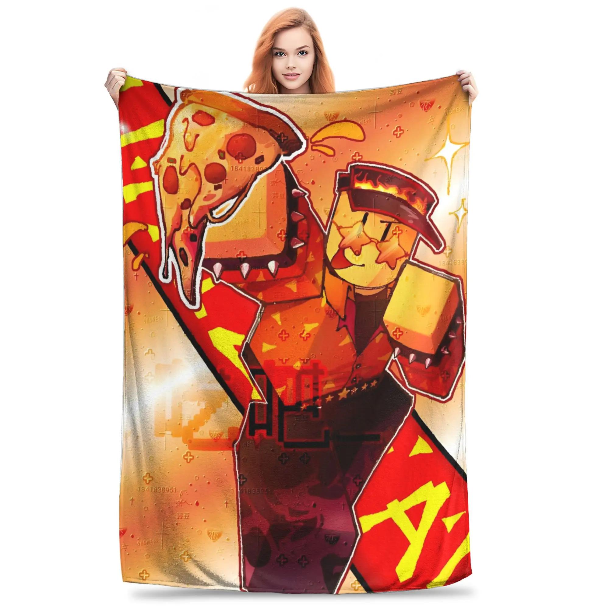 Warm Soft Plush Throw Blanket Fluffy Flannel Bedspread for Bedroom Sofa Bed Cover  Elliot and Chance Pizza Forsaken 100cmx150cm