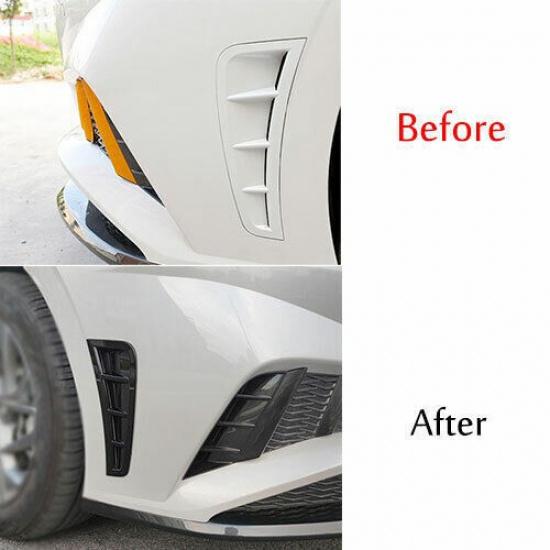 Gloss Black Fender Side Air Outlet Cover Trim Fit For Hyundai Sonata -