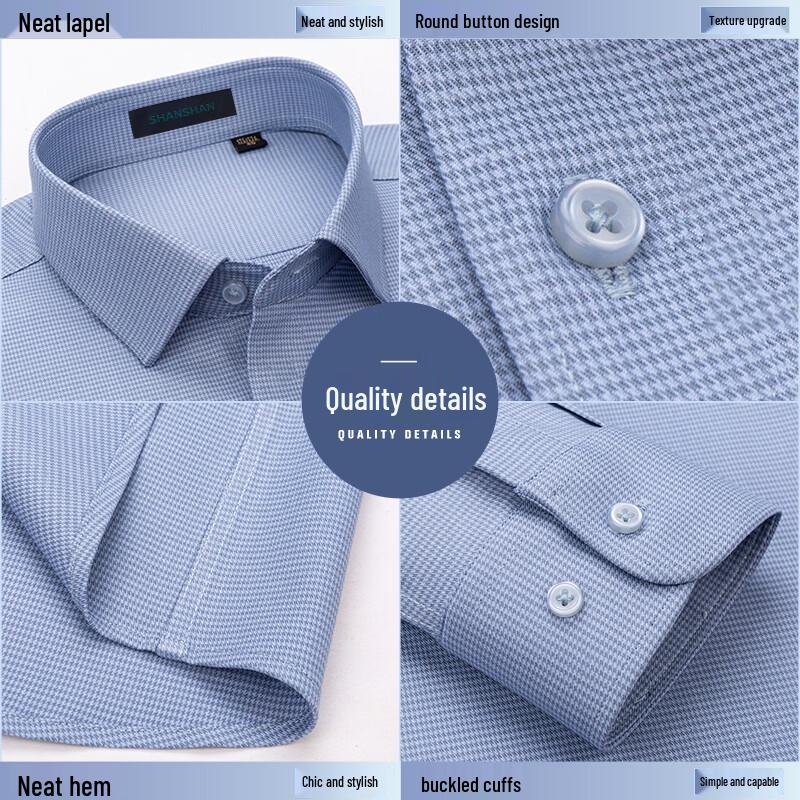 SHANSHAN Men's Machine Washable Wool Blend Long Sleeve Shirt