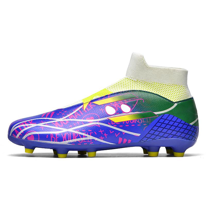 35-45Unisex Football Boots Youth Large Size Football Boots Rubber Soft Sole Long Nails AG Professional Artificial Lawn Training Football Shoes