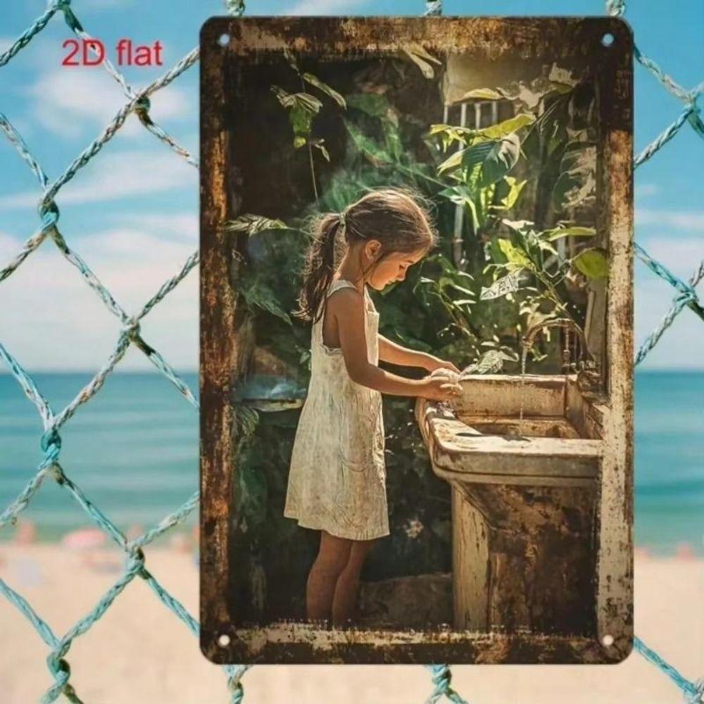 Retro Metal Tin Sign Art, Vintage Wall Decor for Living Room Garage 20x30cm