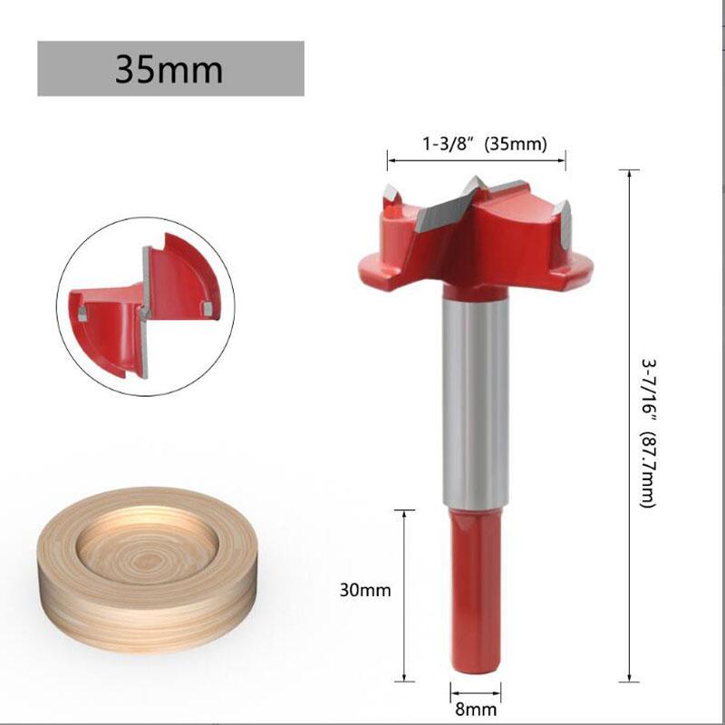Hex Shank 35mm 2,3 Blades Adjustable Positioner With Cover Hinge Hole Drill Bit For Woodworking