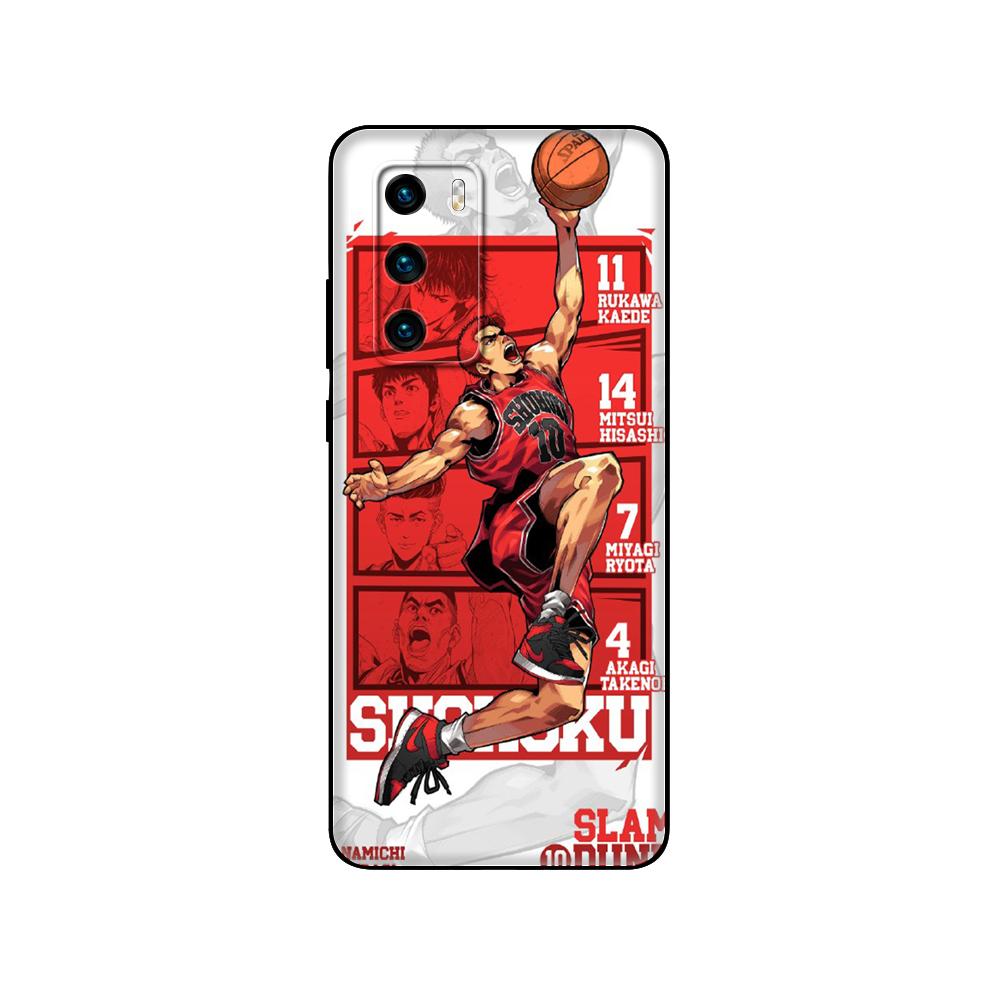 Black Tpu Case For Huawei P30 Lite P30 Pro P40 Case For Huawei P40 LITE E P Smart 2020 Case Cover Slam Dunk