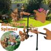 Funny Percussionist Figurine Metal Wind Spinner Rockin Art Figurine  Garden Courtyard