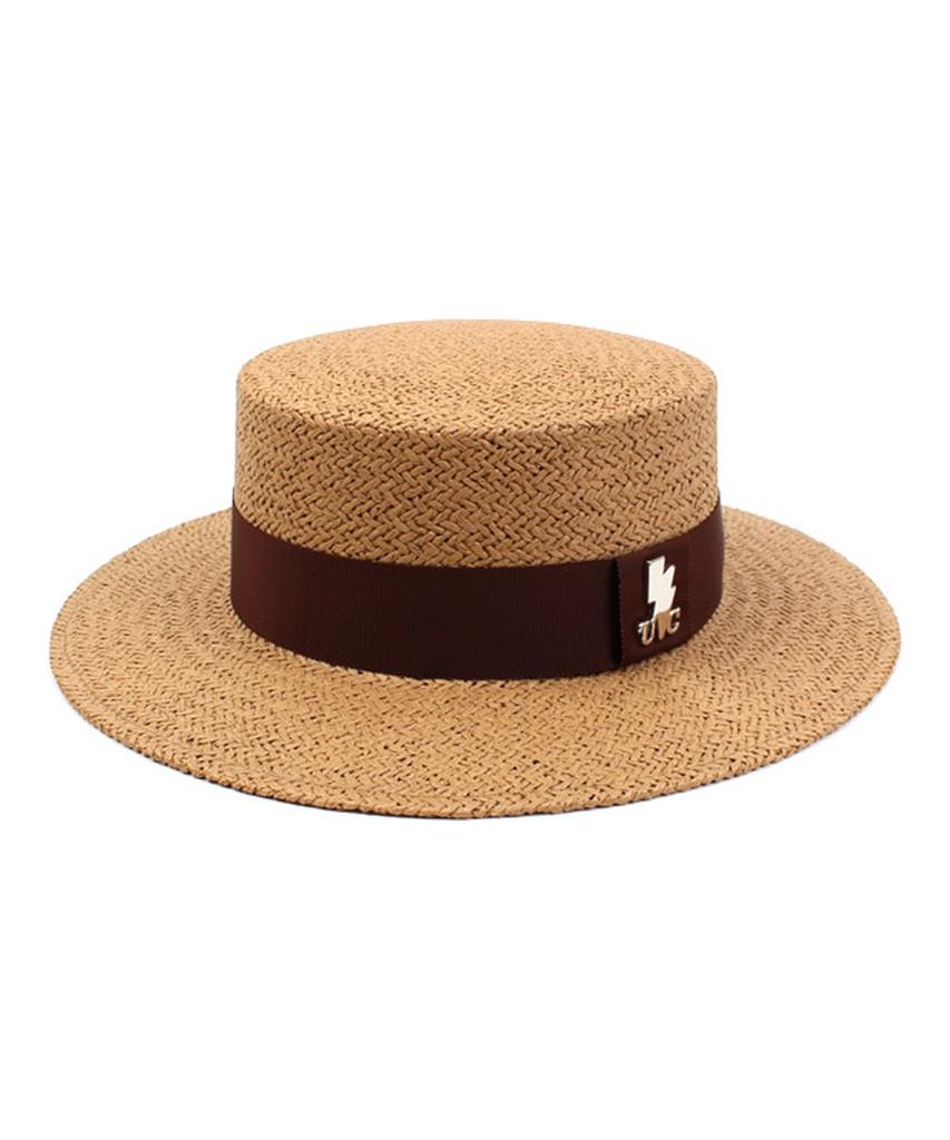 Yunibeosyeolkemiseuteuli Brown Line Brown Panama Hat Panama Hat
