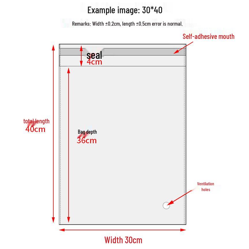 Transparent Self-Adhesive OPP Bags for Clothing and Shirt Packaging