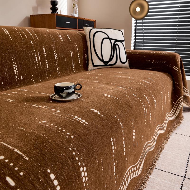 1 szt.-Chenille Nowoczesny Wiatr i Ręcznik na Sofę Cztery Pory Roku Uniwersalny All inclusive Antypoślizgowy Ręcznik na Sofę