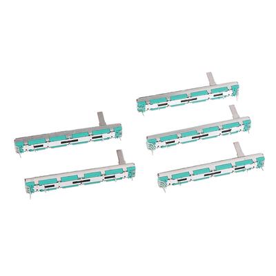 5Pcs Double 75Mm Straight Slide Potentiometer B103 Mixer Fader B10K
