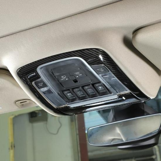 Carbon Fiber Roof Reading Light Lamp Cover Trim Frame For 2018+ Dodge Ram 1500