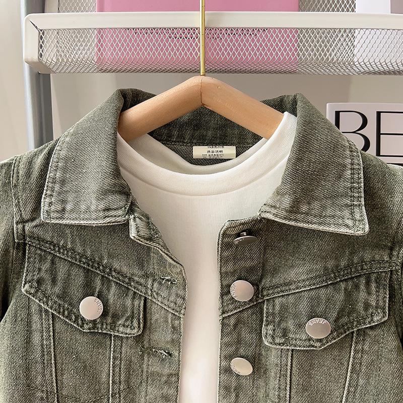 Mädchen Neue Mode Jeansjacke & Rock Zweiteiliges Set - Trendige Herbstbekleidung GC0238