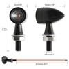2Mini Motorcycle LED Bullet Turn Signal Blinker Light Indicator Amber Lamp Black