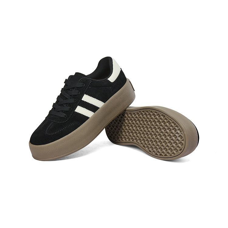 Thick-soled Women's Casual Sports Shoes Spring and Autumn New Student Versatile German Training Board Shoes Lace-up Forrest Gump Women's Shoes