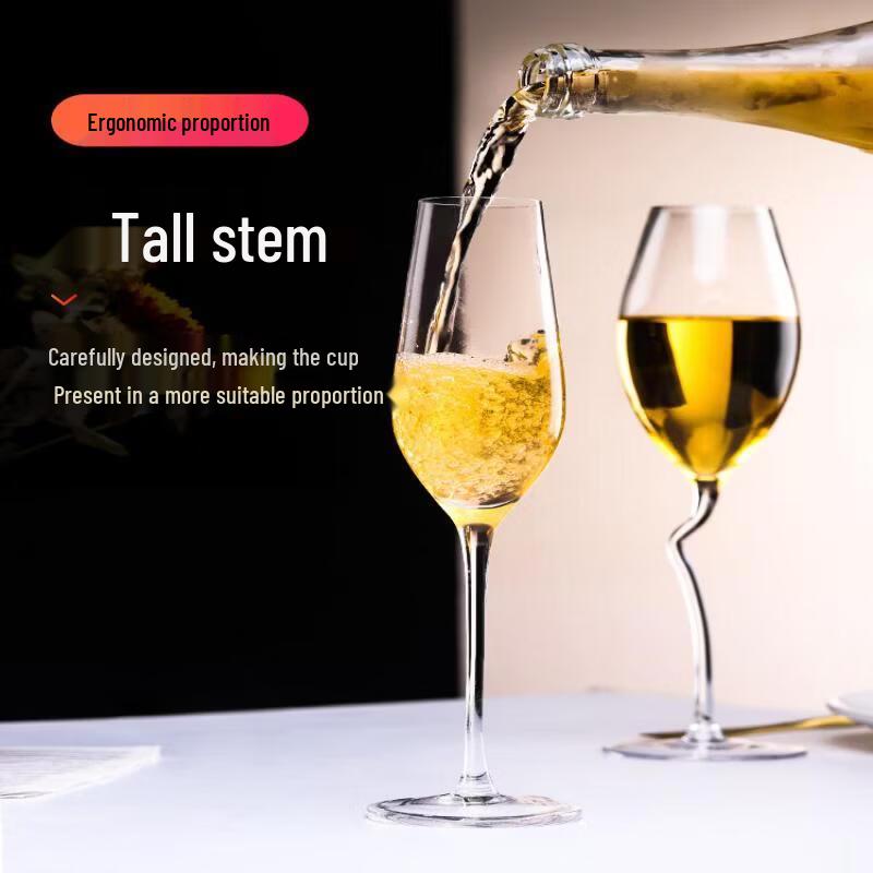 Elegant Crystal Champagne Flute Set