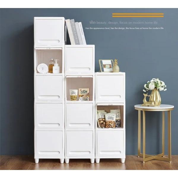 Push-Pull-Abdeckung, Spind, Spielzeug, Kleidung, Multifunktionsspind, Badezimmer, Küche, Wohnzimmer, Crack-Schrank