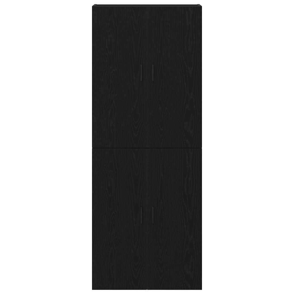 Wall Cabinet 2 pcs Black Oak Effect 69.5 x 34 x 90 cm