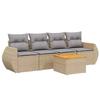 VidaXL Garden Lounge Set with Cushions 5 Pcs, Patio Sofas, Patio Furniture Set, Outdoor Furniture, Beige 3257214