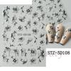 Nail Art Stickers Embossed 5D Small Flower Bronzing Valentine's Day Flowers Love English Adhesive Nail Stickers