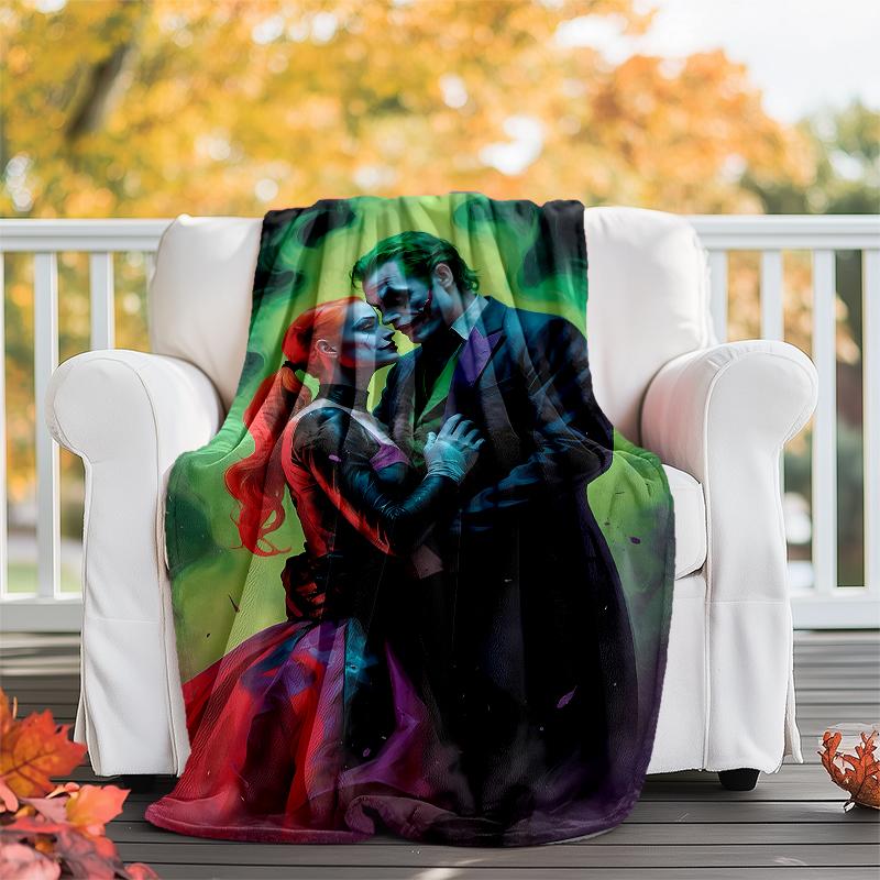 Joker Theme Printed Blanket - Perfect for Couch, Bed, Travel & Outdoor Use | Machine Washable, Cozy & Durable.